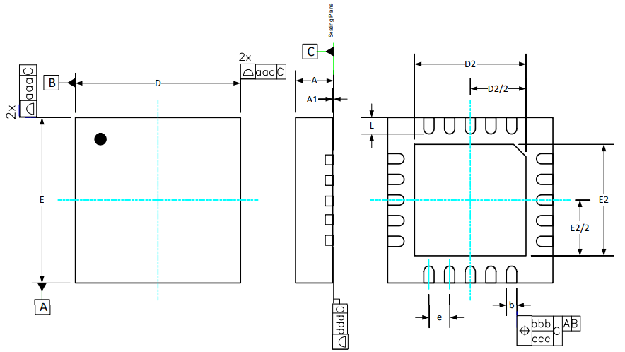 20-pin QFN Package Outline