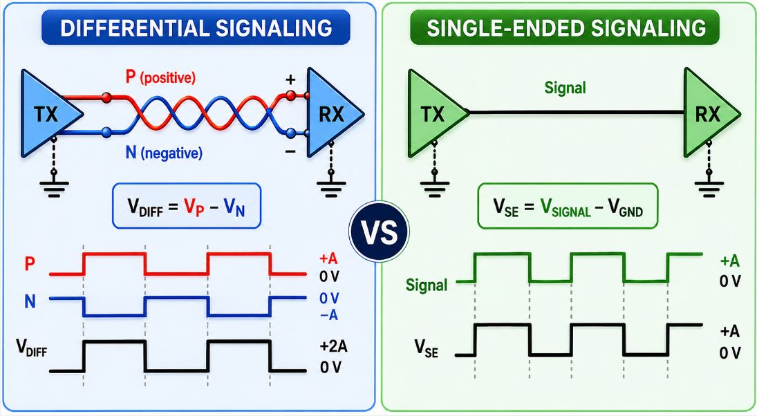 Differential Signaling vs Single-Ended Signaling